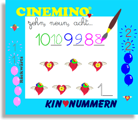 Cinemino Animation Kinonummer Herz für Kinder, idealer Einstieg für Kinder ab 5 Jahren