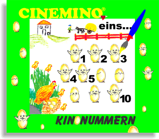 Cinemino Animation Kinonummer Küken für Kinder, idealer Einstieg für Kinder ab 4 Jahren